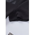 thumbnail image 4 of POGLIP T-shirt à Manches Courtes en Maille Contrastée Noire pour Femme, 4 of 6