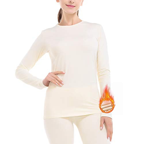 Subuteay Thermal Underwear for Women Ultra Soft Fleece Lined Long Johns Set Top & Pants Base Layer Set 
