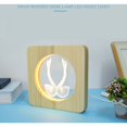 thumbnail image 2 of Lámpara decorativa de luz nocturna con forma de cisne de madera, luces de escritorio para niños alimentadas por USB 3D para Navidad a, 2 of 5