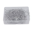 thumbnail image 4 of Paquete de 100 ganchos de metal para cortinas, con caja transparente, para ventanas, puertas y duchas, 4 of 4