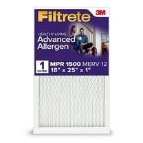 Filtrete 18x25x1 Air Filter, MPR 1500 MERV 12, Advanced Allergen Reduction, 1 Filter