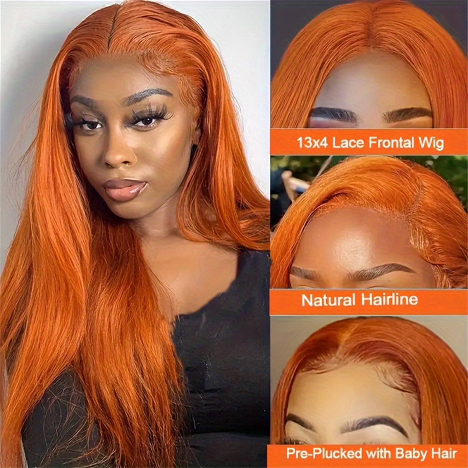 Straight Human Hair Wigs 13X4 Hd Lace Frontal Wig 230% Density Preplucked for Women