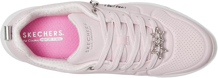 Skechers Uno Gen1 - Trendy Jewls Sneakers for Girls, Lace Up Athletic Shoes Memory Foam Air-Cooled Cushion Airbag Midsole Durable Traction Outsole