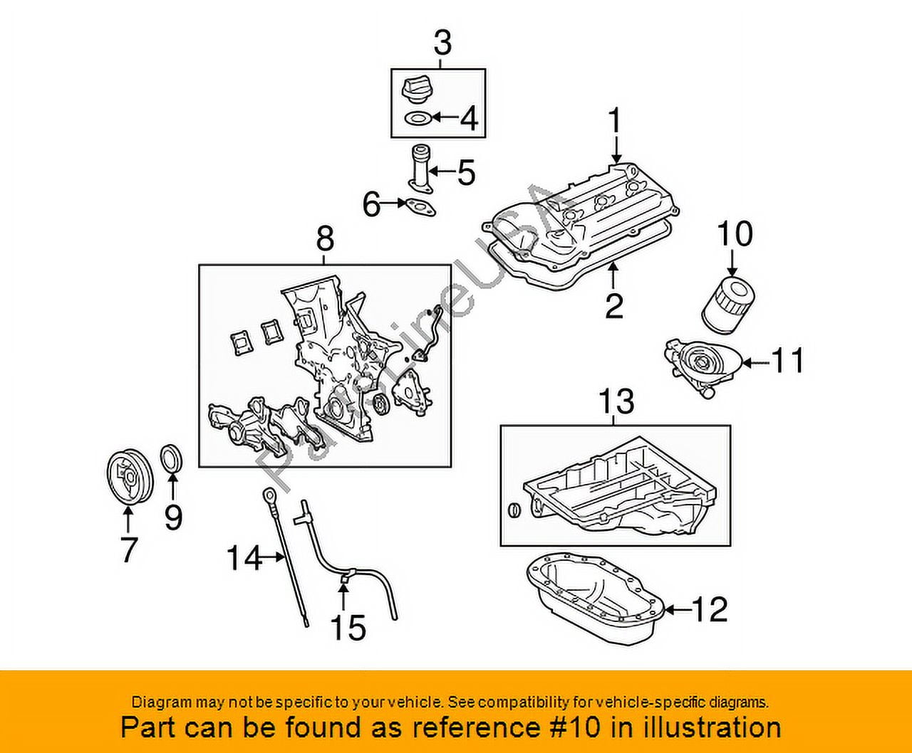 Pack of 10 Genuine Toyota Lexus Element Kit Oil Fil Replacement Engine Filter 90915-YZZD3