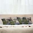 thumbnail image 7 of Ambesonne Forest Throw Pillow Cover 4 Pack, Lake Natura Netherlands, 20", Green Purplegrey, 7 of 7