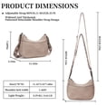 thumbnail image 3 of FALAN MULE Small Crossbody Bags for Women Leather Triple Zip Shoulder Handbag with Adjustable Shoulder Strap, 3 of 6
