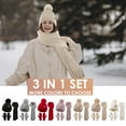 thumbnail image 4 of REDESS Womens Beanie Hat Scarf Gloves Set, Fleece Lined Winter Hat Long Knit Scarf Touchscreen Gloves for Cold Weather, 4 of 7