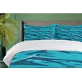 thumbnail image 4 of Ambesonne Vintage Beach Duvet Cover Sets, Abstract Waves Art, 2-Queen, Petrol Blue Dark Seafoam, 4 of 7