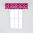 thumbnail image 2 of Ambesonne Pearls Window Valance, Bow Ties with Hearts, 54" X 12", Pink Black, 2 of 3