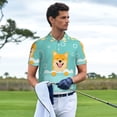 thumbnail image 3 of Honeii Dogs Loves Bath Print Polo Shirt, A Classic Short-Sleeved, Button-Down Golf Shirt for Men,Mens Polo Shirts Short Sleeve-3X-Large, 3 of 6