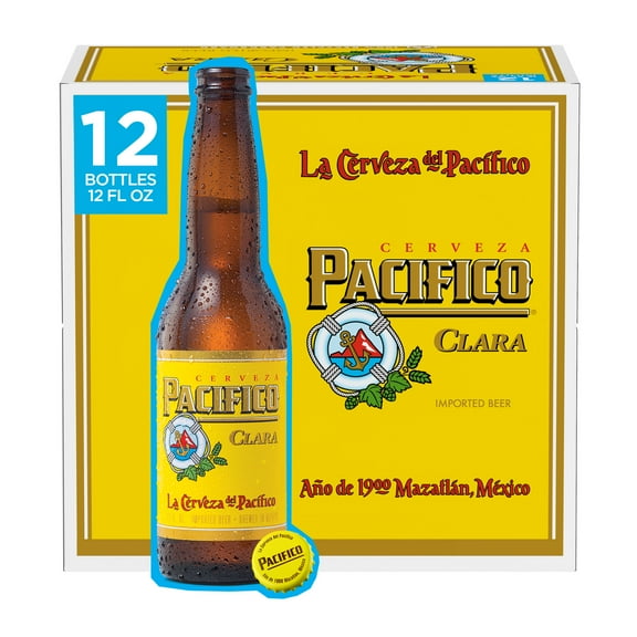 Pacifico Clara Mexican Lager Import Beer, 12 pack 12 fl. oz. Bottles, 4.4% ABV