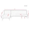 thumbnail image 6 of Modern Fold Out Sofa Bed with Chaise Lounge, 100'' x 66.14'' x 29.13'' Upholstery Sleeper Contemporary Soft PU Leather Chaise Couch Beds with Metal Legs and Hardwood Frame, 300lbs, S8873, 6 of 8