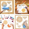 thumbnail image 4 of Daisy Bee & Spring Flower Stencils 2 Styles - 11.8x11.8 Inch DIY Art & Craft Stencils for Painting on Wood Canvas Paper Furniture Wall & Home Decor, 4 of 8