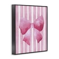 thumbnail image 2 of Stupell Industries Glam Chic Bow on Pink Stripes Black Framed Giclee Art, 11 x 14, by Camila Juncos, 2 of 8