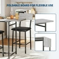 thumbnail image 3 of Danolapsi Dining Table Set for 2, 3-Piece Expandable Bar Table and Chairs Set, with Storage Shelves and Wine Rack, Small Kitchen Dining Set for Living Room, Apartment, 3 of 8