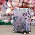 thumbnail image 4 of Purple Butterfly Flower Butterfly Pattern Luggage Cover Fashion Suitcase Cover Baggage Covers Fit 25-28 Inch Luggage (Go Travel), 4 of 5