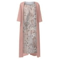 thumbnail image 4 of Moxiu Daily Deals,Mother of the Bride Dresses,Womens Two-Piece Set Floral Print Midi Dress with Cardigan Chiffon Formal Party Sleeveless Plus Size Wedding Guest Dresses for Women 2023 Resort Wear, 4 of 6