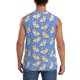 thumbnail image 4 of Fotbe Kawaii Corgi Men's Camiseta sin Mangas Estampada para Hombres, Playera Casual para Gimnasio, Entrenamiento, Playa-3X-Large, 4 of 7