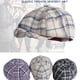 thumbnail image 3 of Sombrero de boina Qarigey a cuadros Otoño Invierno cálido para hombre amarillo beis, 3 of 6