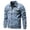 Light Blue, variant on Mens Jean Jacket Casual Loose Fit Button Down Denim Trucker Jacket Coat with Pockets, Size M-5XL