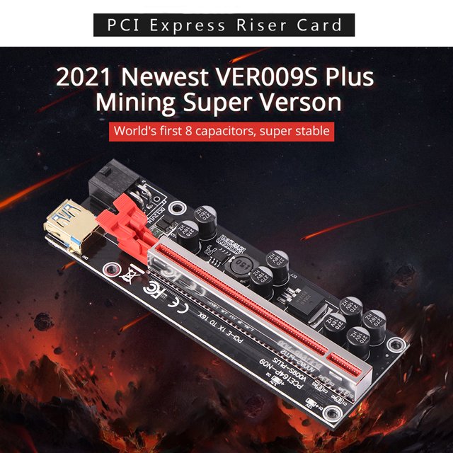 VER009S PlusTarjeta elevadora SATA 1X a 16X 6 pines USB3.0 Cable