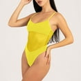 thumbnail image 4 of QHFBli Womens Scoop Neck Cut Out Front Lace Up Back High Cut Monokini One Piece Swimsuit, 4 of 9
