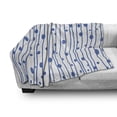 thumbnail image 3 of Blue and White Soft Flannel Fleece Throw Blanket, Abstract Circular Water Drops and Vertical Wavy Lines Pattern, Cozy Plush for Indoor and Outdoor Use, 60" x 80", Violet Blue and White, by Ambesonne, 3 of 6