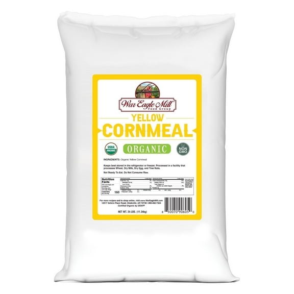War Eagle Mill Organic Stoneground Yellow Cornmeal - 25 lb Bag