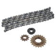thumbnail image 4 of Juego de piñones para bicicleta eléctrica, piñón dorado de 11 dientes, cadena de 114 eslabones, rueda libre de 20 dientes con conector para modificación, 4 of 14