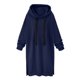 thumbnail image 2 of ICHUANYI Clearance Women's Color Long Velvet Loose Casual Long Sleeved Hooded Tops(Navy, XXL) ICHUANYI WER2023081201538, 2 of 7