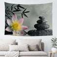 thumbnail image 5 of Shiartex Flowers Rocks Bamboo Plant Print Wall Tapestry Art 60*40in, 5 of 6