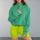 thumbnail image 1 of Sudadera Sudaderas informales para mujer, traje de vacaciones de mezcla de algodón con cordón y dobladillo con media cremallera Ygjytge Verde T M para Mujer, 1 of 6