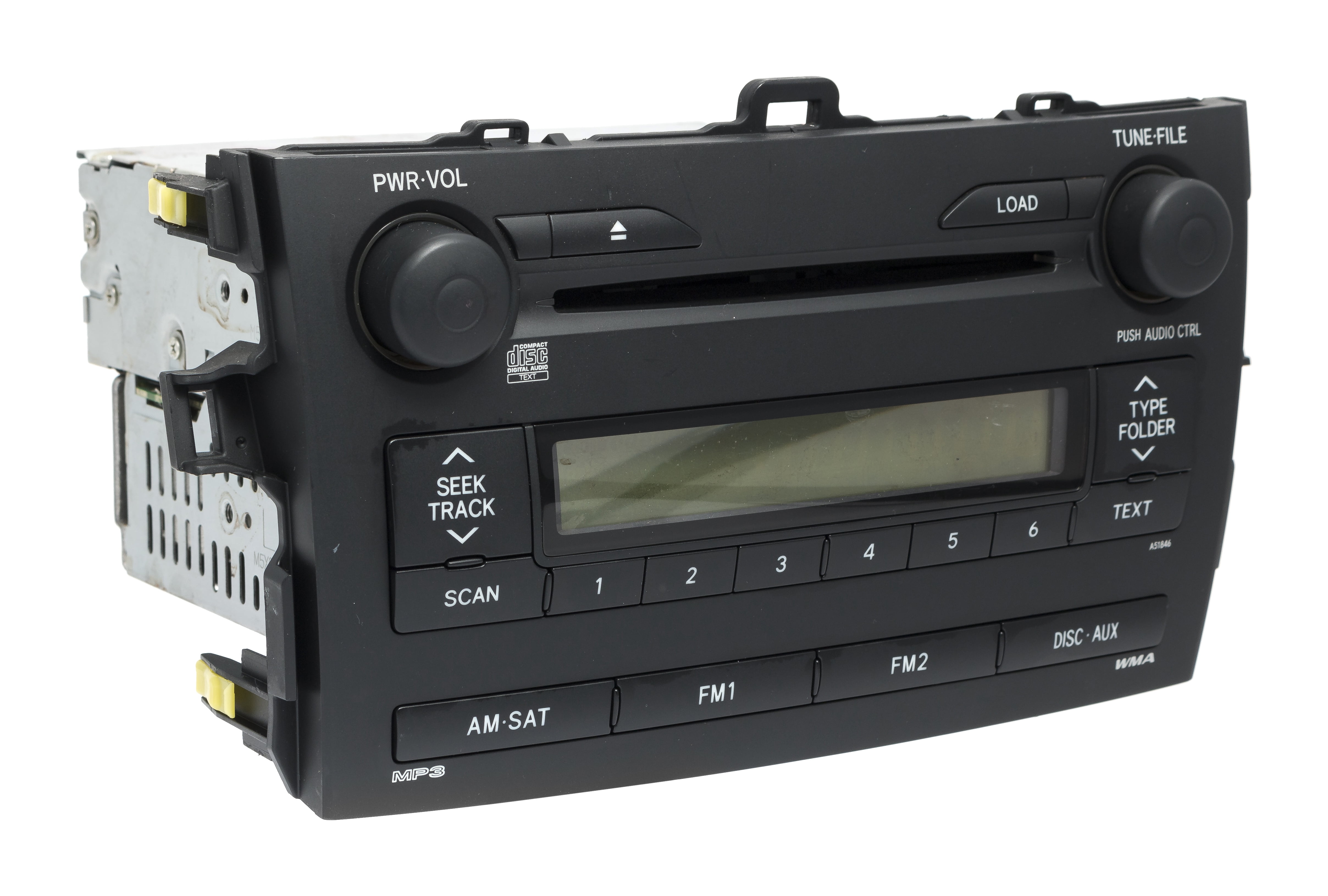 Restored 2009 Toyota Corolla AMFM Radio 6 Disc CD Player MP3 Face A51846 Part 8612002770 (Refurbished)