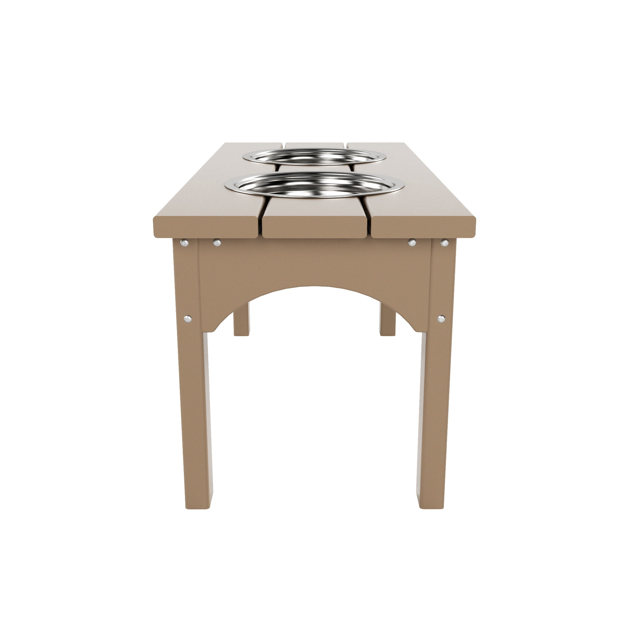 WestinTrends Elevated Modern Pet Stand Feeder for Cats & Dogs Puppy, Removable stainless steel bowls, UV and Weather Resistant