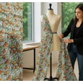 thumbnail image 5 of Soimoi Cotton Cambric Fabric Leaves & Tropical Flower Watercolor Printed Fabric 1 Yard 56 Inch Wide, 5 of 7
