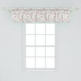 thumbnail image 2 of Ambesonne Geometric Valance Pack of 2, Contemporary Bicolour, 54"X12", Dried Rose and Pale Grey, 2 of 3