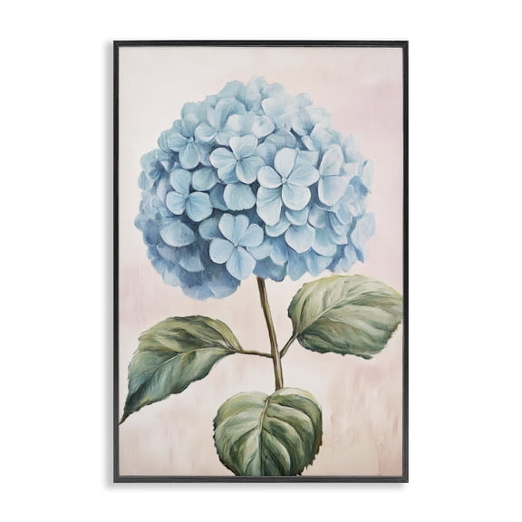 Stupell Industries Traditional Delicate Baby Blue Hydrangea Black Framed Giclee Art, 12 x 18, by Petals Prints Design