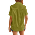 thumbnail image 5 of Fantaslook Womens Button Down Shirts Lapel Short Sleeve Shirt Collared Pocketed Casual Blouses Summer Tops, 5 of 10