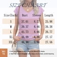 thumbnail image 4 of KLHDSF Womens Summer Tops Soft V Neck Short Sleeve Tee Summer Casual Stretchy Daily Basic Top Purple L, 4 of 6
