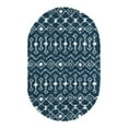 thumbnail image 6 of Unique Loom Moroccan Trellis Shag Collection Area Rug - Meknes (5' 3" x 8' Oval Navy Blue/Ivory), 6 of 6