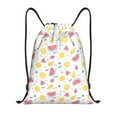 thumbnail image 1 of Saiise Tropical Fruit Pattern Sports Drawstring Backpack - String Swim Gym Bag with Wet Proof Pocket for Women&Men-Small, 1 of 6
