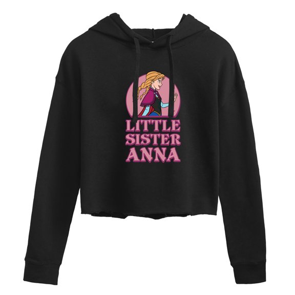 Frozen - Winter - Little Sister Anna - Juniors Cropped Pullover Hoodie