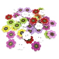 thumbnail image 2 of Rongfmy 50Pcs Novelty Baby Buttons Colorful Wooden Buttons for Cardmaking 25mm, 2 of 8