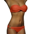 thumbnail image 2 of Womens Detachable Strap High Waisted Bikini Sets Metal Ring Swimsuit Two Piece Bathing Suits Swimsuit Women Bathing Suit Cover Modest Swimsuits For Women Plus Size Bathing Suit For Women With Cover Up, 2 of 5