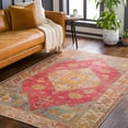 thumbnail image 4 of Hauteloom Anopog Living Room, Bedroom Machine Washable Area Rug - Traditional - Pink, Mustard, Denim - 2' x 2'11", 4 of 8