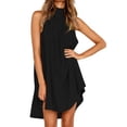 thumbnail image 1 of Guardurnaity Vestido de tiras Traje de verano con cuello halter Exquisito Cuello Dulce regalo Elegancia Diseño elegante Ropa de mujer Vestidos Negro S, 1 of 6