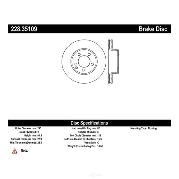 Disc Brake Rotor Fits select: 2008-2015 MERCEDES-BENZ C, 2012-2015 MERCEDES-BENZ SLK