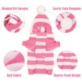 thumbnail image 6 of Deago Dog Cat Stripe Sweater with Hoodie for Christmas Sweatshirt Winter Pet Clothes Xmas Puppy Outfits (Black, S), 6 of 7
