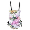 thumbnail image 4 of TrendVibe365 One Piece Thong Swimsuit Women Pink Adjustable Shoulder Strap Floral Swimwear Beachwear 2XL, 4 of 4