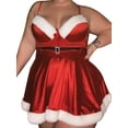 thumbnail image 4 of DYMADE Women Plus Size Christmas Babydoll Sexy Dress Vintage One-piece Underwear, 4 of 4